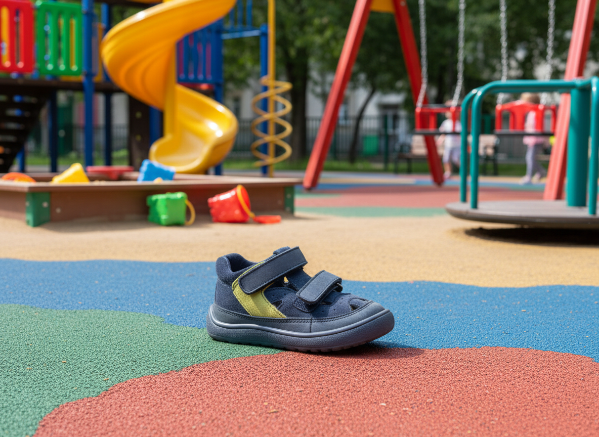 Protetika - Detské chlapčenské barefoot sandálky ALF NAVY