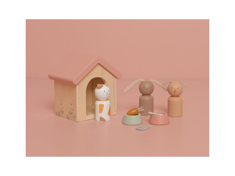 Little Dutch Sada domácich miláčikov do domčeka pre bábiky drevená