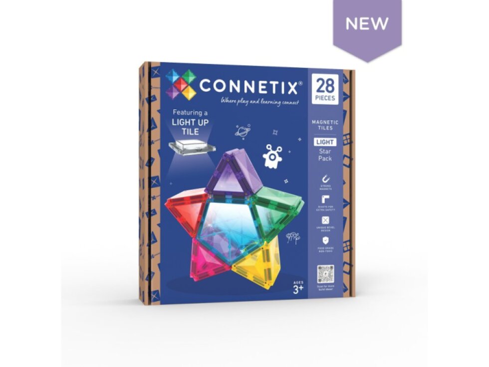 Connetix magnetická stavebnica - Light Star Pack 28 ks