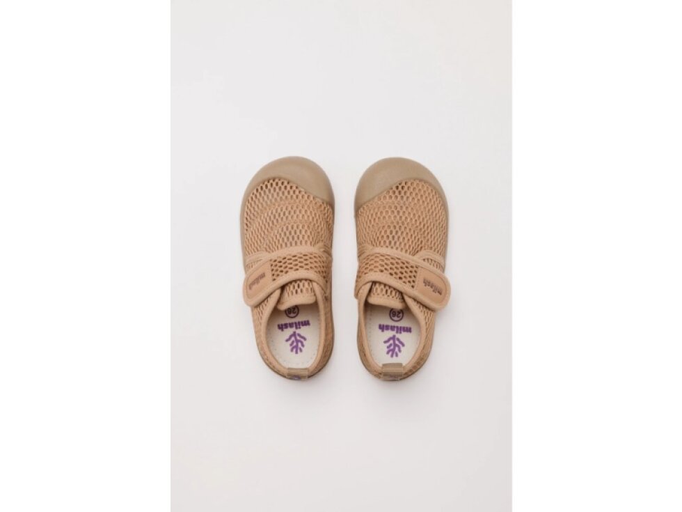 Milash - Detské barefoot tenisky FUN SHOES Sand Beige
