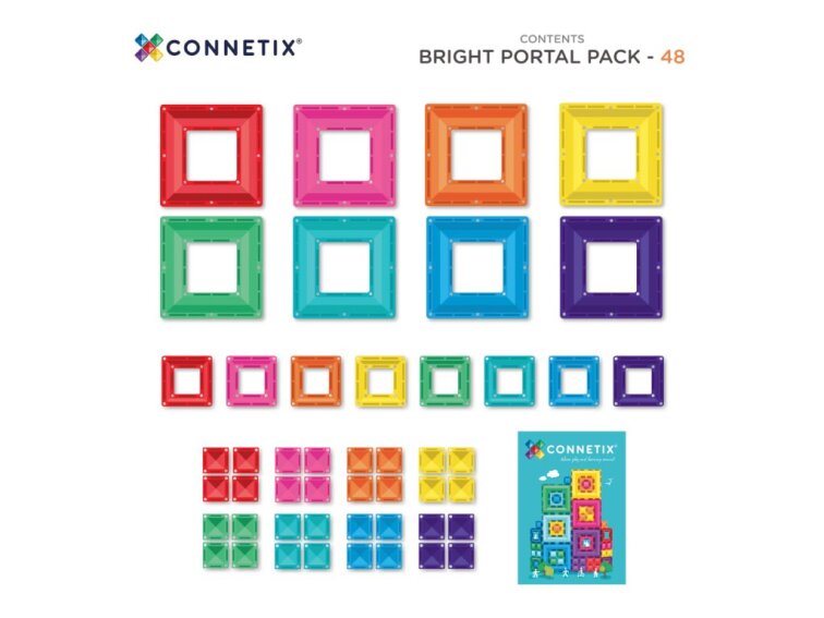 Connetix magnetická stavebnica - Bright Portal Pack 48 ksc