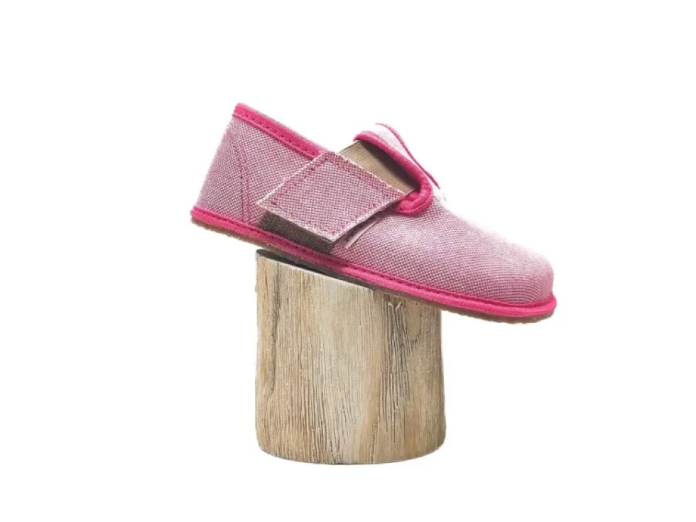 Pegres - Detské barefoot papučky BF 01 Ružová