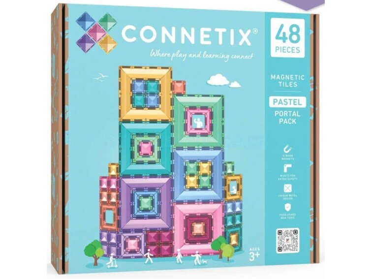 Connetix magnetická stavebnica - Pastel Portal Pack 48ks