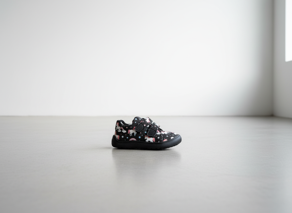 Protetika - Detské prechodné barefoot topánky KORO BLACK UNI