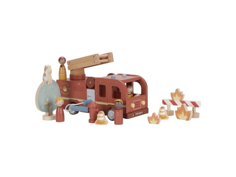 Little Dutch Hasičský nákladiak drevený