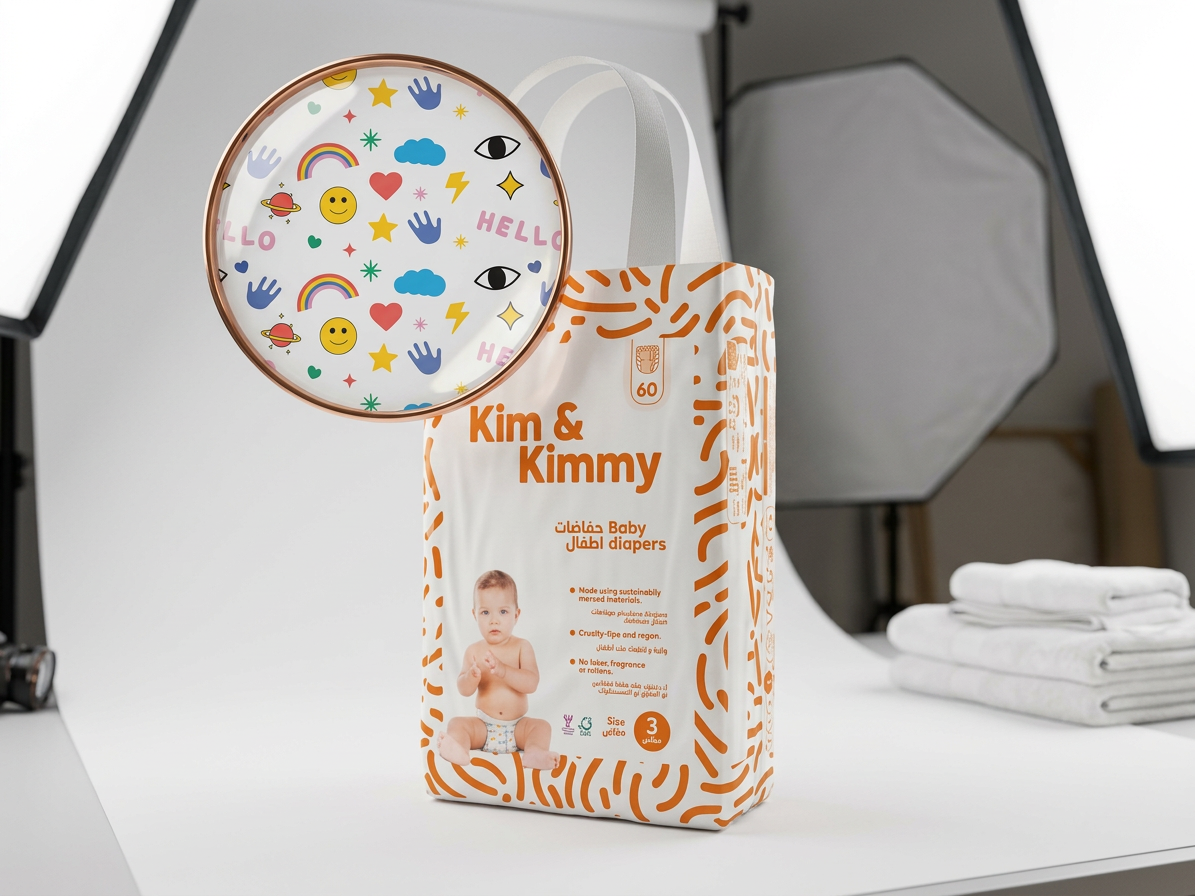 Kim & Kimmy - Jednorázové detské plienky Veľkosť 3 (6 - 11kg) - 60 ks