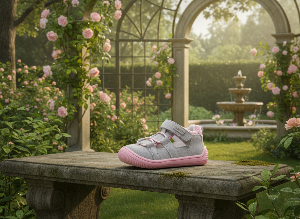 Protetika - Dievčenské barefoot sandálky KENDY GREY