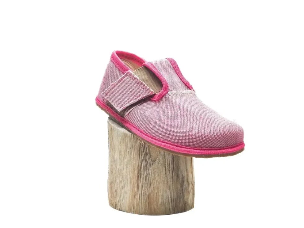 Pegres - Detské barefoot papučky BF 01 Ružová