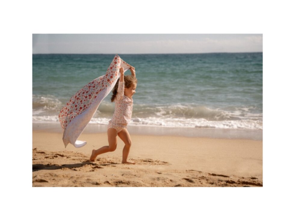 Little Dutch Plážová osuška 120x60 cm Sunny Flowers