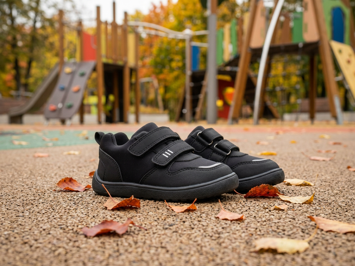 Protetika - Detské prechodné barefoot topánky PERSY BLACK