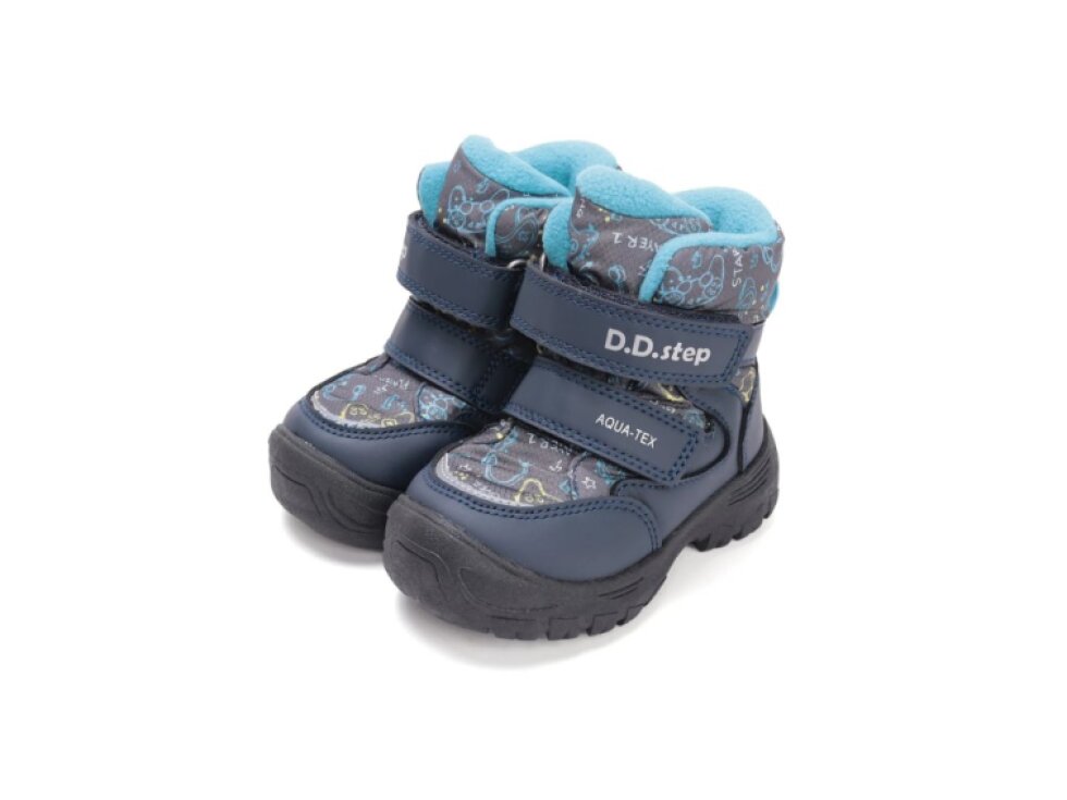 D.D. Step - Detské zimné topánky P081-52299A-Z Calypso Sky
