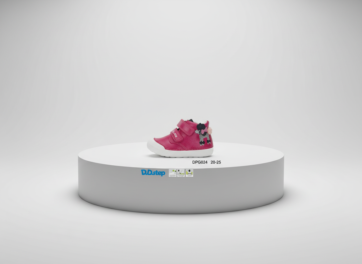 D.D. Step - Detské dievčenské tenisky Puddle - Dark Pink