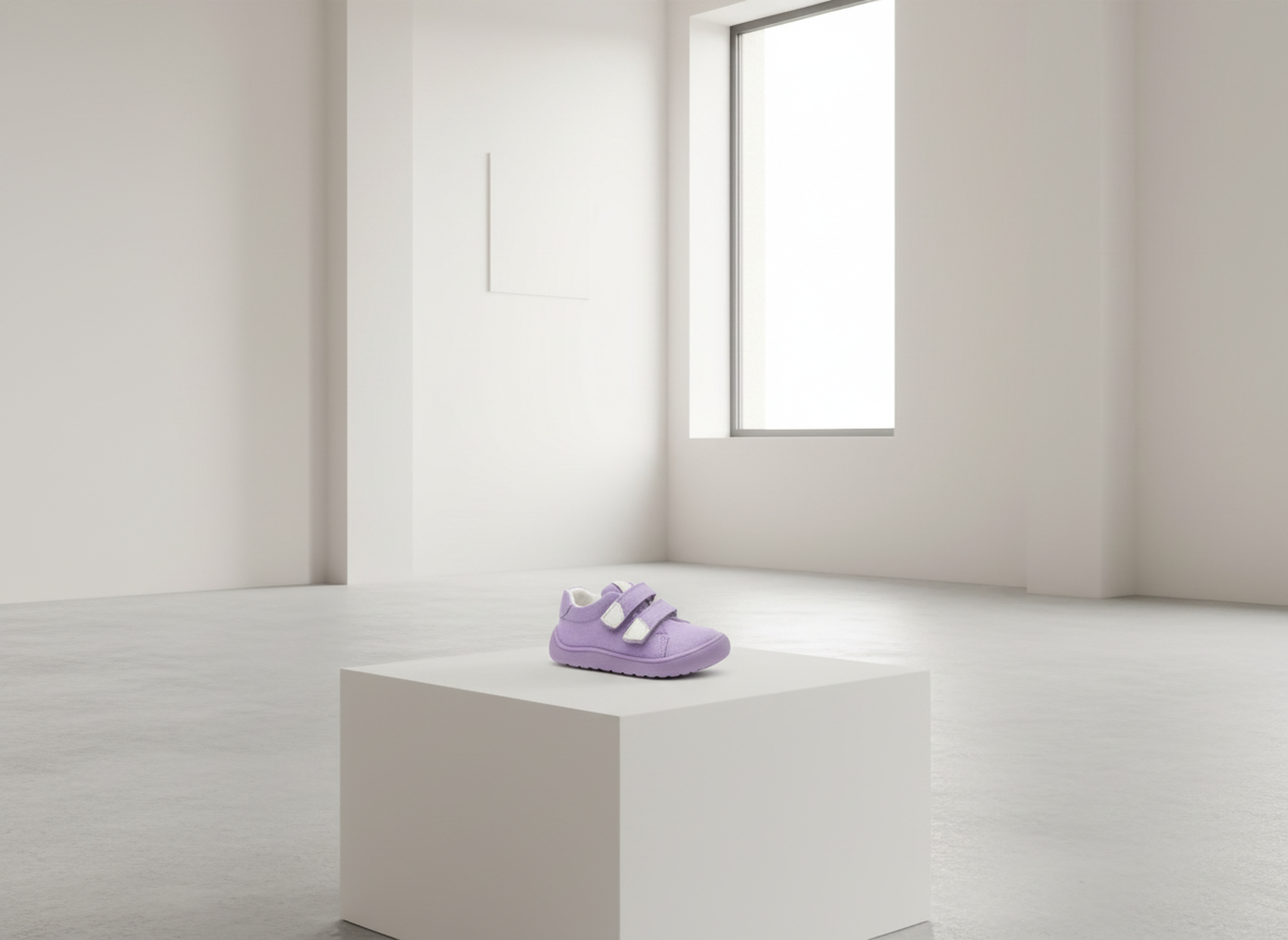 Protetika - Detské prechodné barefoot topánky KORO PURPLE