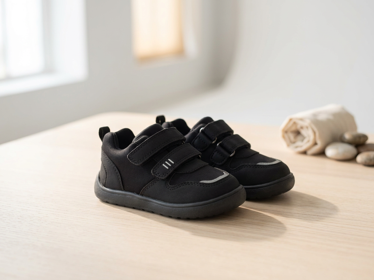 Protetika - Detské prechodné barefoot topánky PERSY BLACK