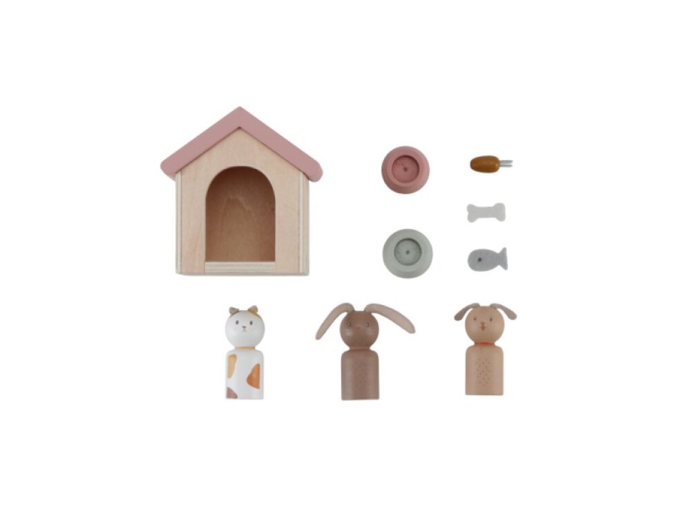 Little Dutch Sada domácich miláčikov do domčeka pre bábiky drevená