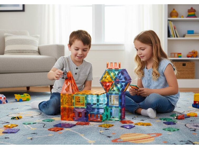 Magnetická stavebnica Oplo Toys - Starshine 100 KS