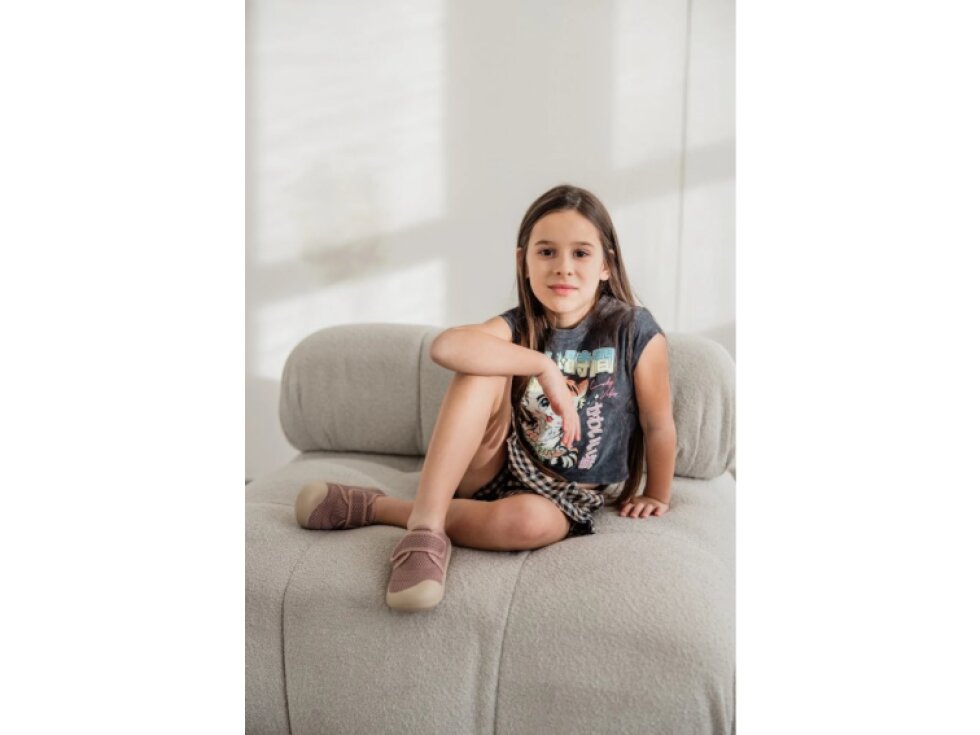 Milash - Detské barefoot tenisky FUN SHOES béžové