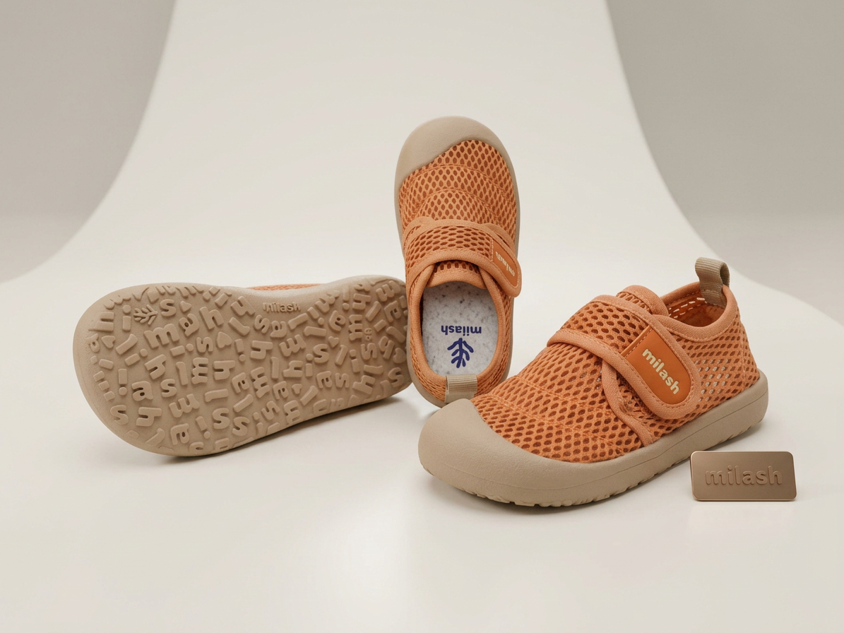 Milash - Detské barefoot tenisky FUN SHOES All Road Caramel Orange