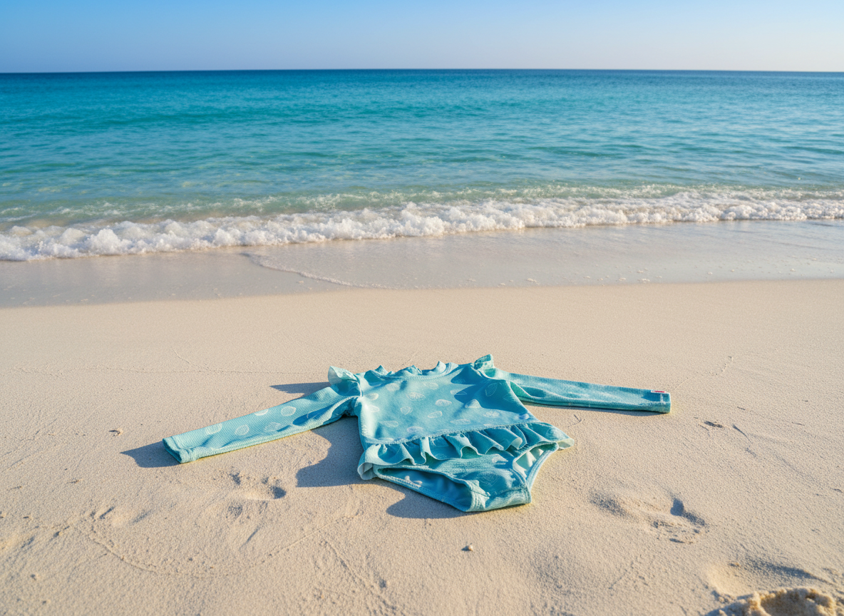 Little Dutch Plavky dlhý rukáv Ocean Treasures Surf Blue veľ. 98/104