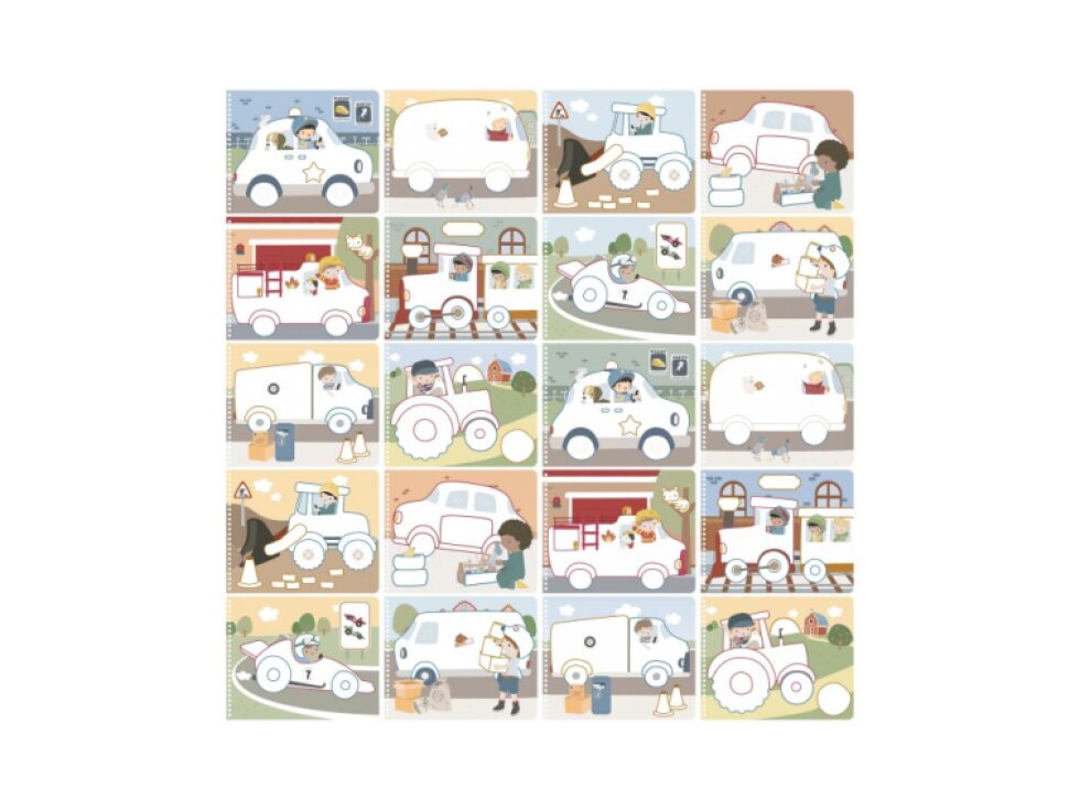 Little Dutch Omaľovánky s pastelkami Doprava Jim