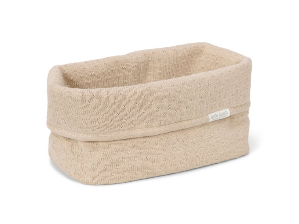 Little Dutch Košík pletený veľký Pure Soft Beige