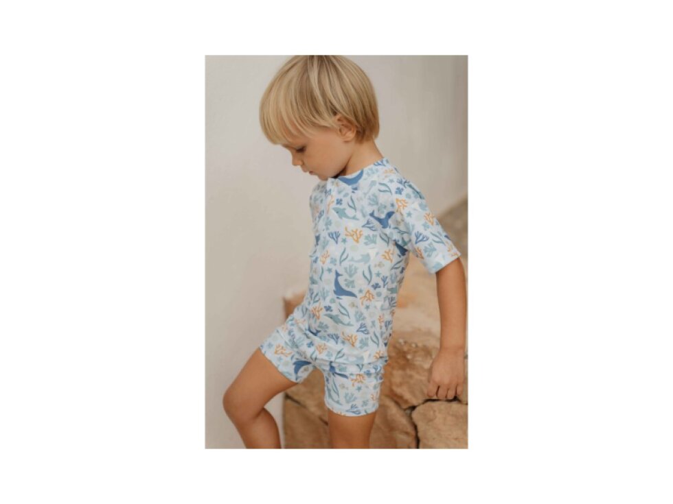 Little Dutch Plavky krátky rukáv Ocean Dreams Blue