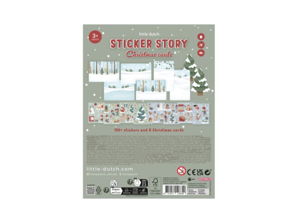 Little Dutch Sada so samolepkami Vianočné prianie