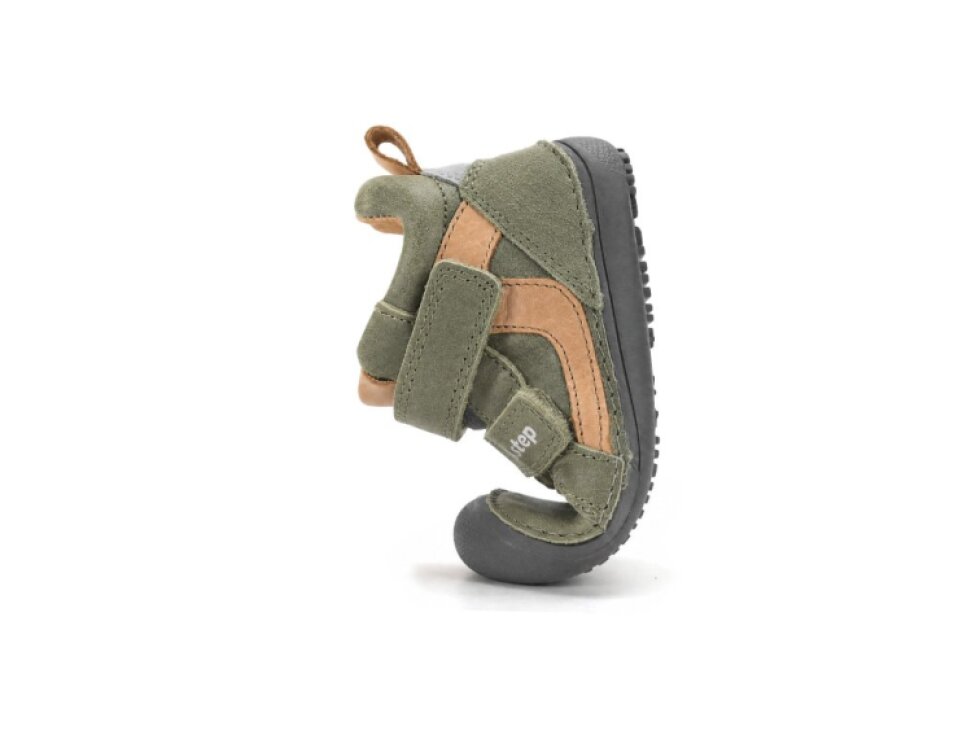 D.D. Step - Detské prechodné barefoot topánky A063-62353M Olive