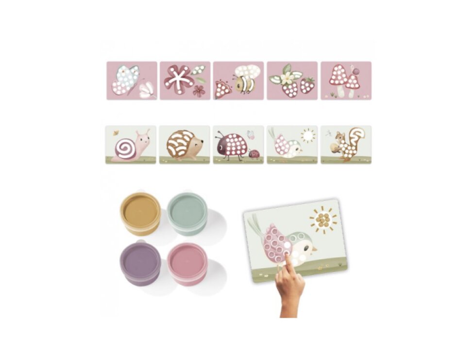 Little Dutch Kreatívna sada maľovanie prstami Fairy Garden