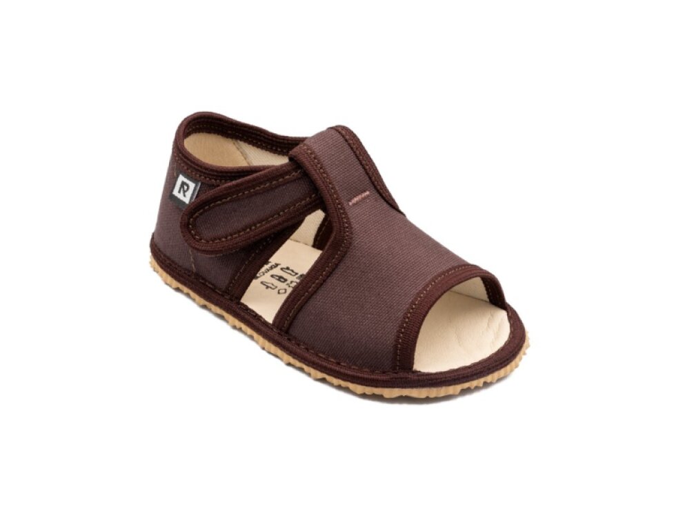 RAK - Inovatívne barefoot papučky s otvorenou špicou Čokoládové 100014-5*COF