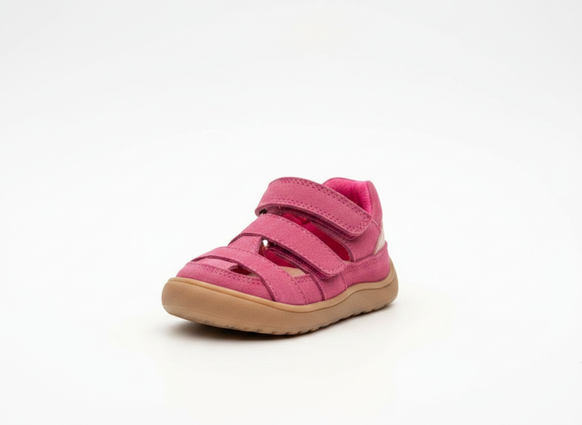 Protetika - Dievčenské barefoot sandálky DIZY FUXIA