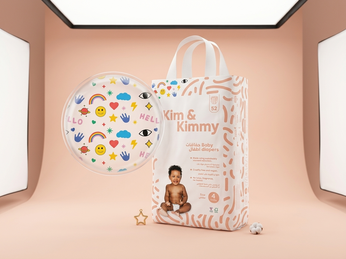 Kim & Kimmy - Jednorázové detské plienky Veľkosť 4 (9 - 14kg) - 52 ks