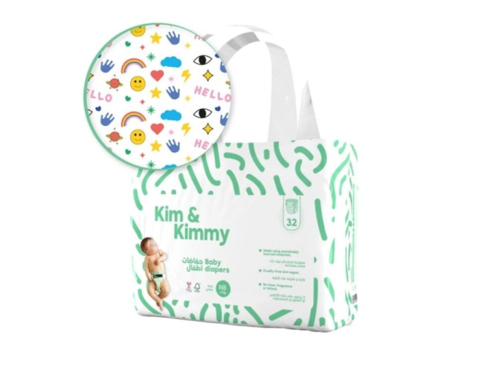 Kim & Kimmy - Jednorázové detské plienky NB (do 5kg) - 32 ks