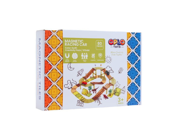 MAGNA-TILES Magnetická stavebnica Cars 2 dielna Blue/orange