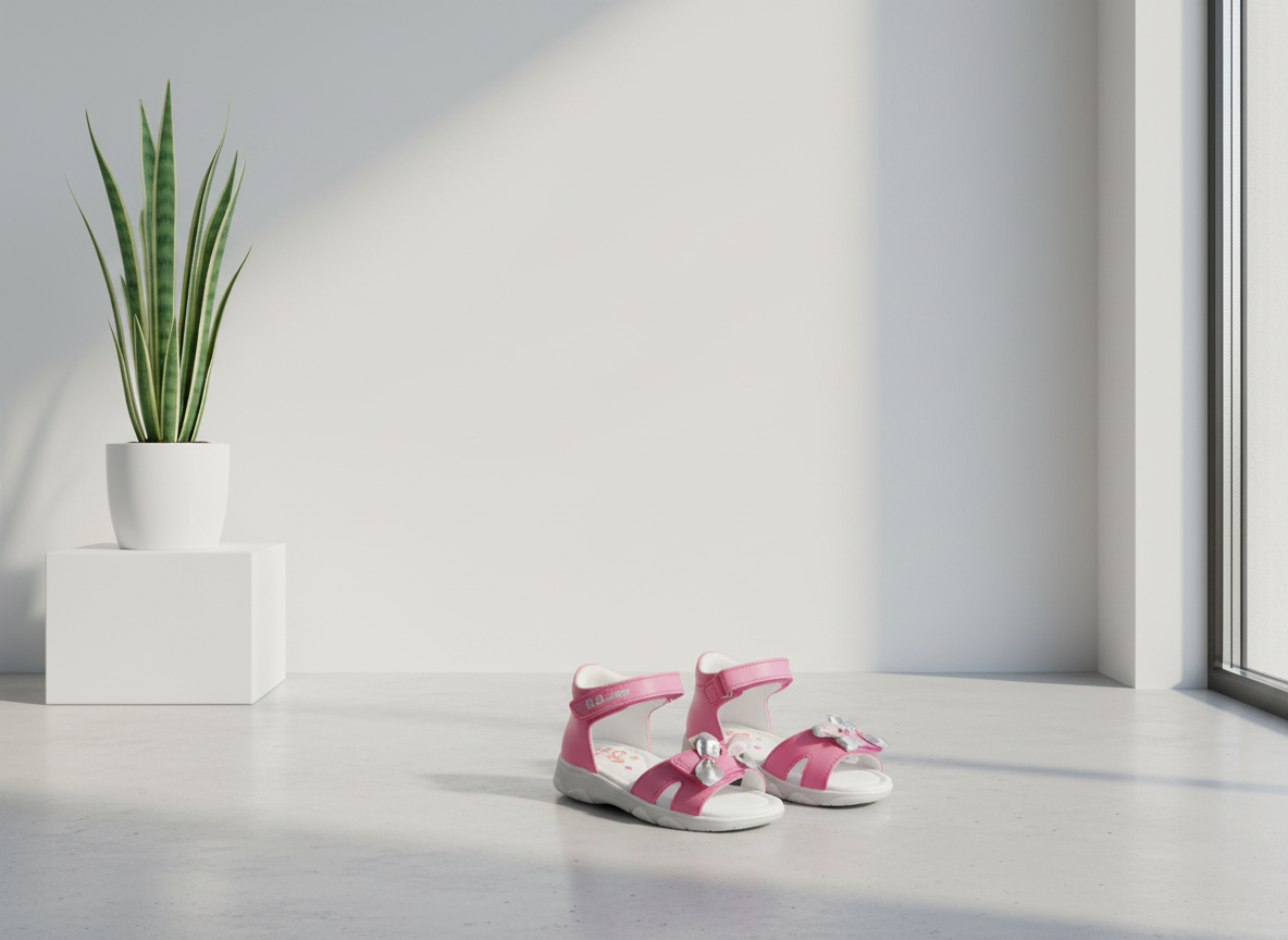 D.D. Step - Detské sandálky pre dievča - Dark Pink Mašla veľ. 20