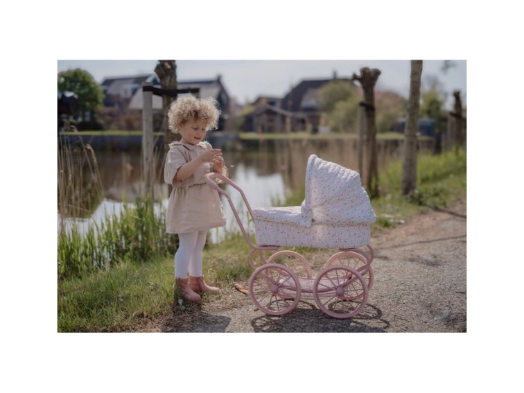 Little Dutch Kočík pre bábiky Soft Flowers