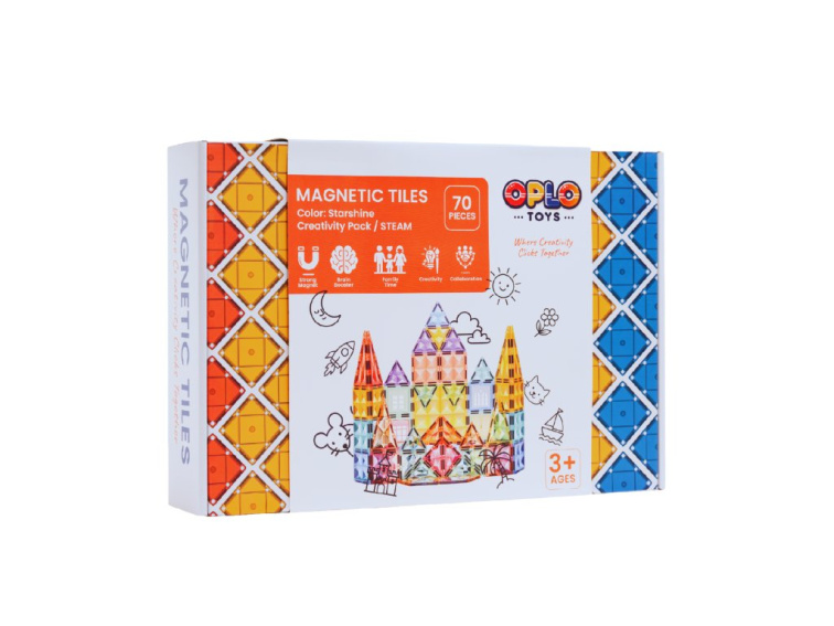 MAGNA-TILES Magnetická stavebnica Cars 2 dielna Blue/orange