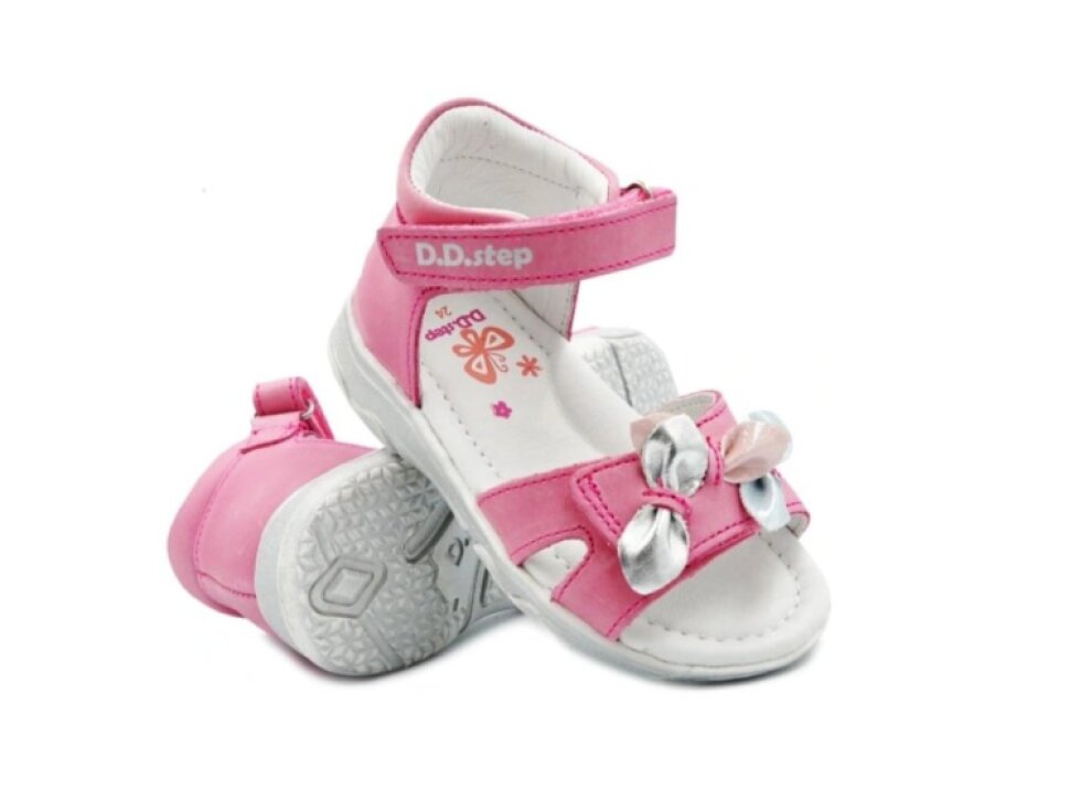 D.D. Step - Detské sandálky pre dievča - Dark Pink Mašla veľ. 20