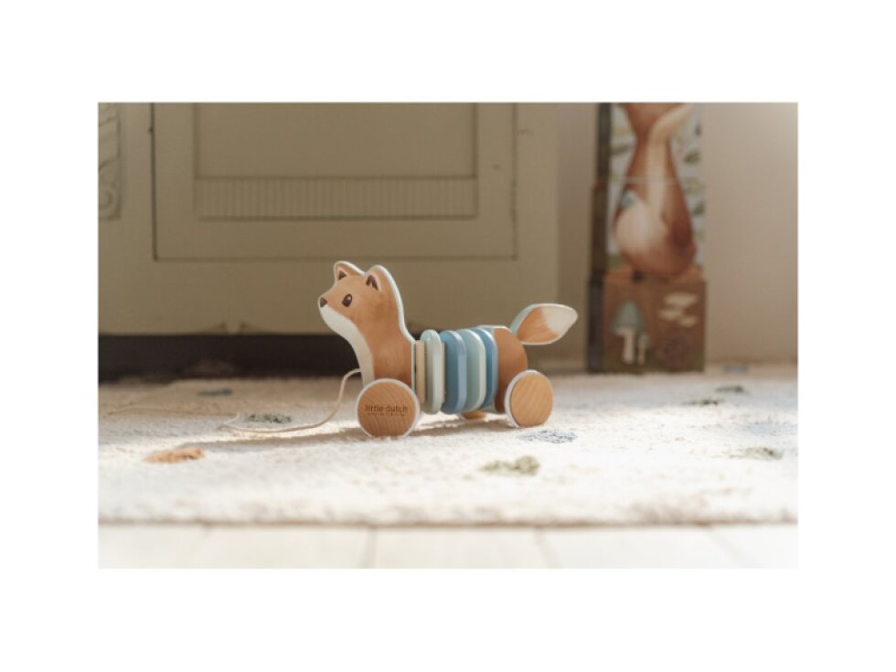 Little Dutch Ťahacia líška drevená Forest Friends