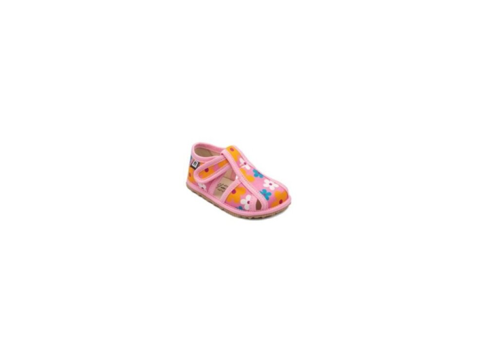 RAK - Inovatívne barefoot papučky s uzavretou špicou Ružové kvety 100015-5*KVRF