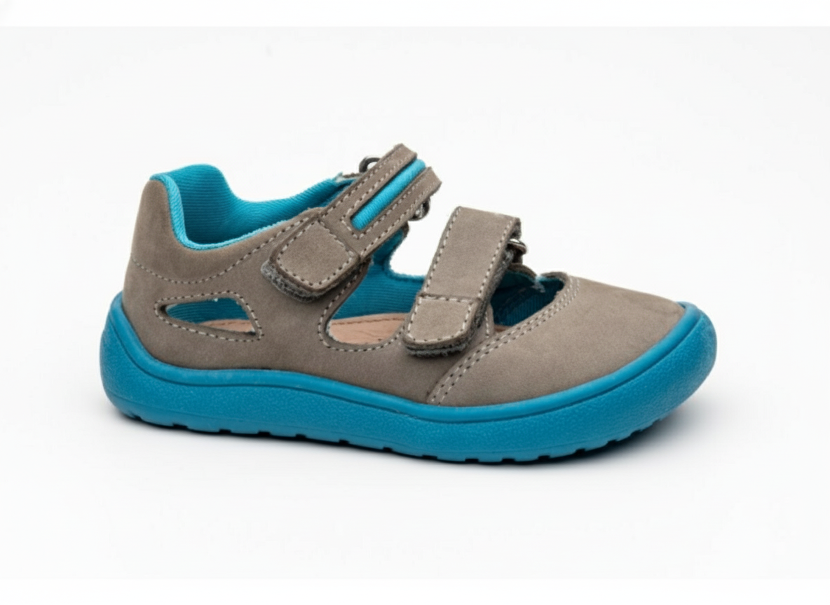 Protetika - Detské chlapčenské barefoot sandálky NERY KHAKI