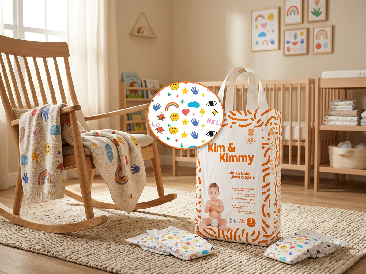 Kim & Kimmy - Jednorázové detské plienky Veľkosť 3 (6 - 11kg) - 60 ks