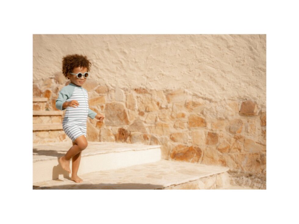 Little Dutch Plavky dlhý rukáv Stripes Surf Blue veľ. 98/104