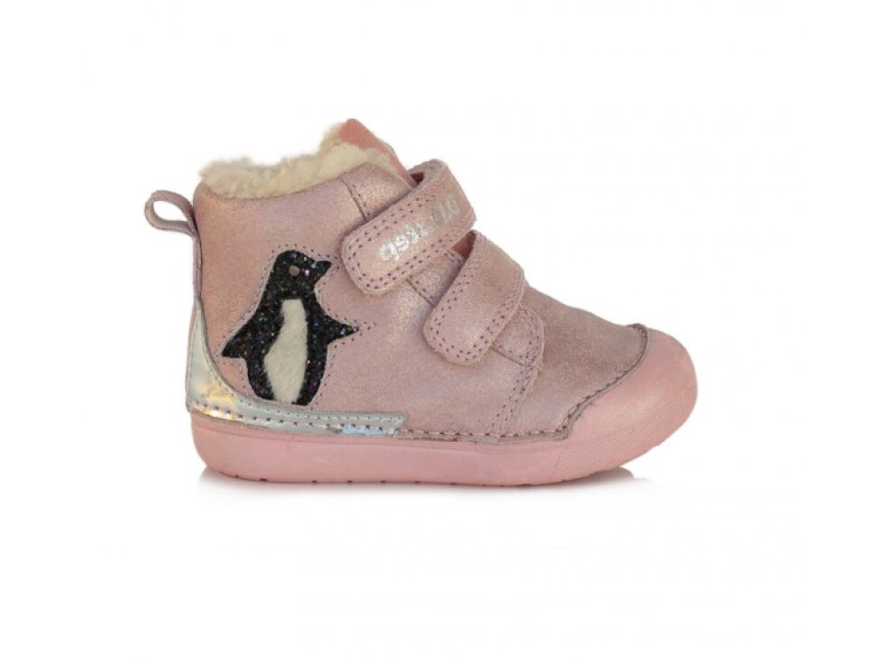 D.D. Step - Detské zimné topánky Pinguin - Metallic Pink veľ. 25