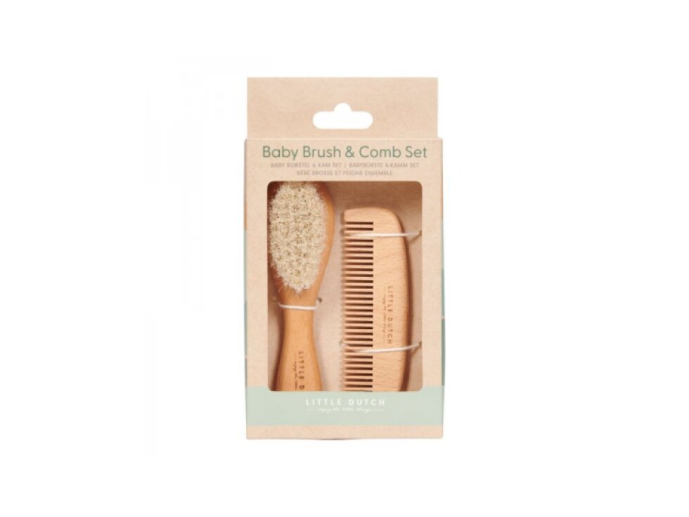 Little Dutch Detský hrebeň a kefa drevená