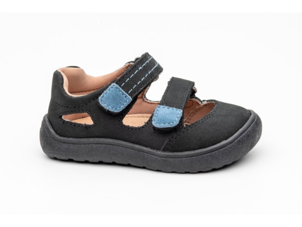 Protetika - Detské chlapčenské barefoot sandálky NERY BLACK