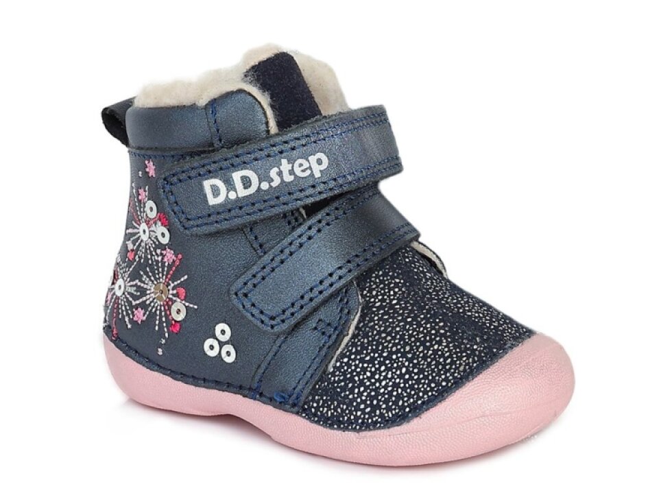 D.D. Step - Detské zimné topánky Firework - Royal Blue veľ. 20