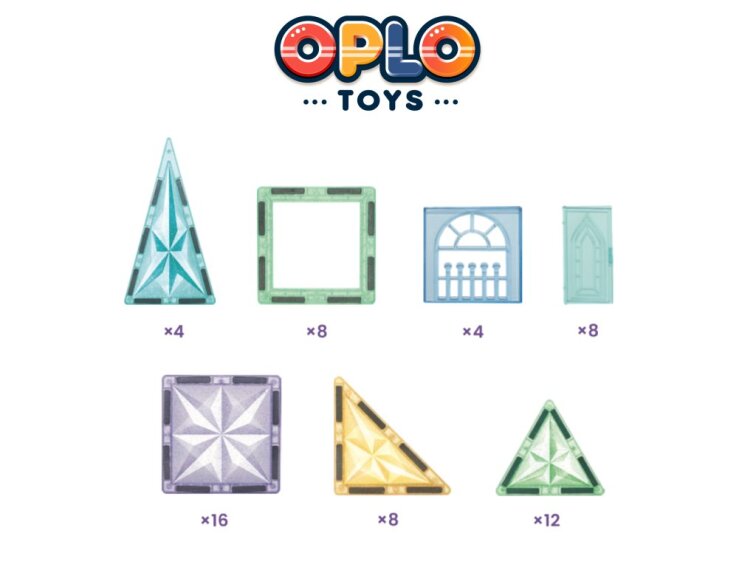 Magnetická stavebnica Oplo Toys - Starshine Frozen 60 KS