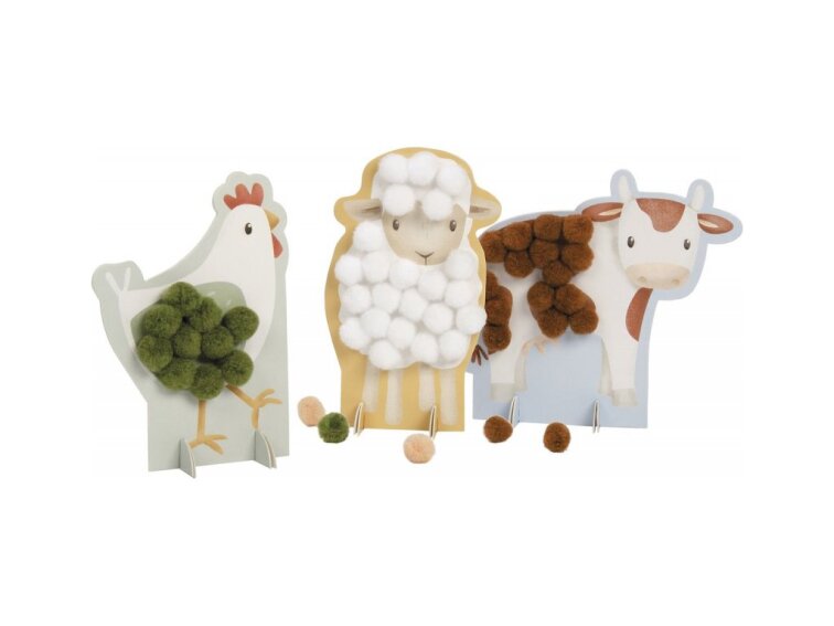 Little Dutch Kreatívna sada s bambuľkami Farma