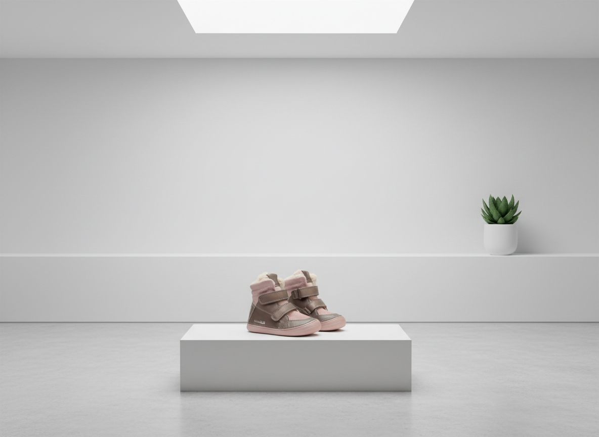 D.D. Step - Detské zimné barefoot topánky - Bronze